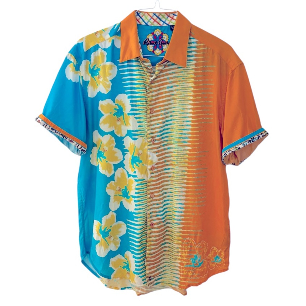 🎉RARE Luxury Multicolor Men’s Camp Shirt  by Robert
Graham!🎉